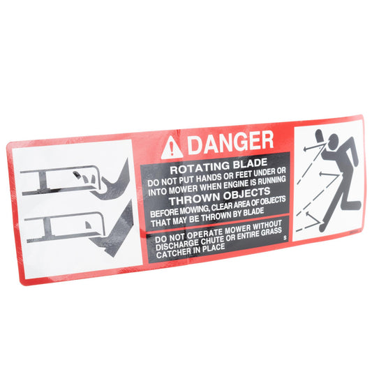 Mower Deck Warning Label